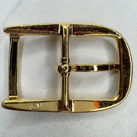 Vintage Gold Tone Simple Basic Belt Buckle for up to 1 Inch Belt - Picture 2 of 8